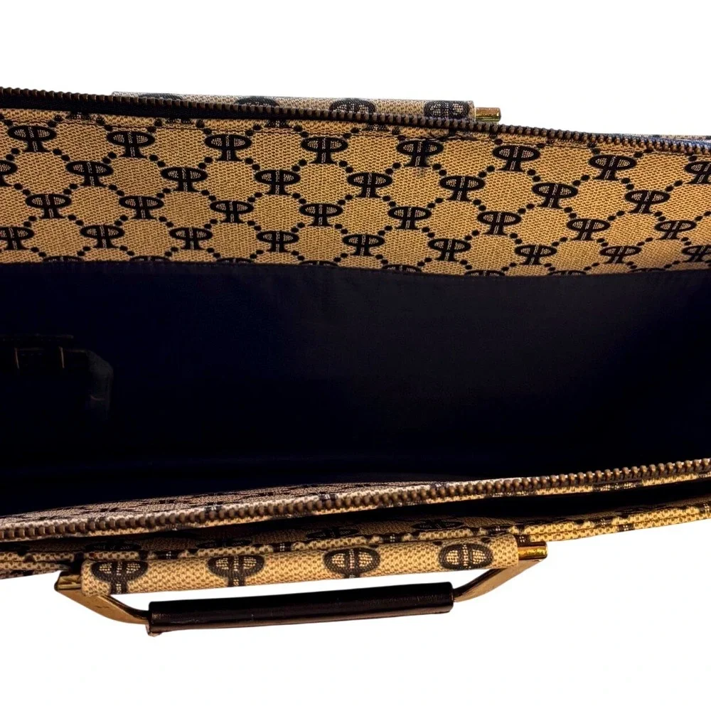 Rare! Pavo Paris Vtg Slimline Documento Case Briefcase Bag 1980s Portfolio Tote‎
